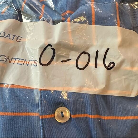 Peter Millar Summer Comfort XL Short Sleeve Blue and Orange Striped Golf Polo - Picture 6 of 6